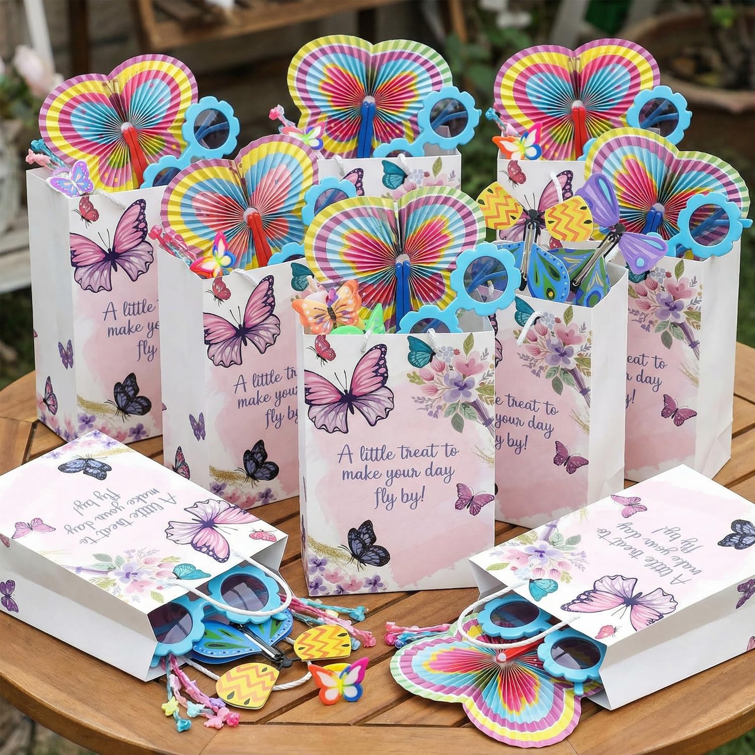 Party Propz Butterfly Return Gift Bag for Birthday - 70 Pcs Gifts Bag with Butterfly Theme Partyfavors, Birthday Return Gifts For Kids, Ring for Girls, Eyeglasses, Keychain-image-28