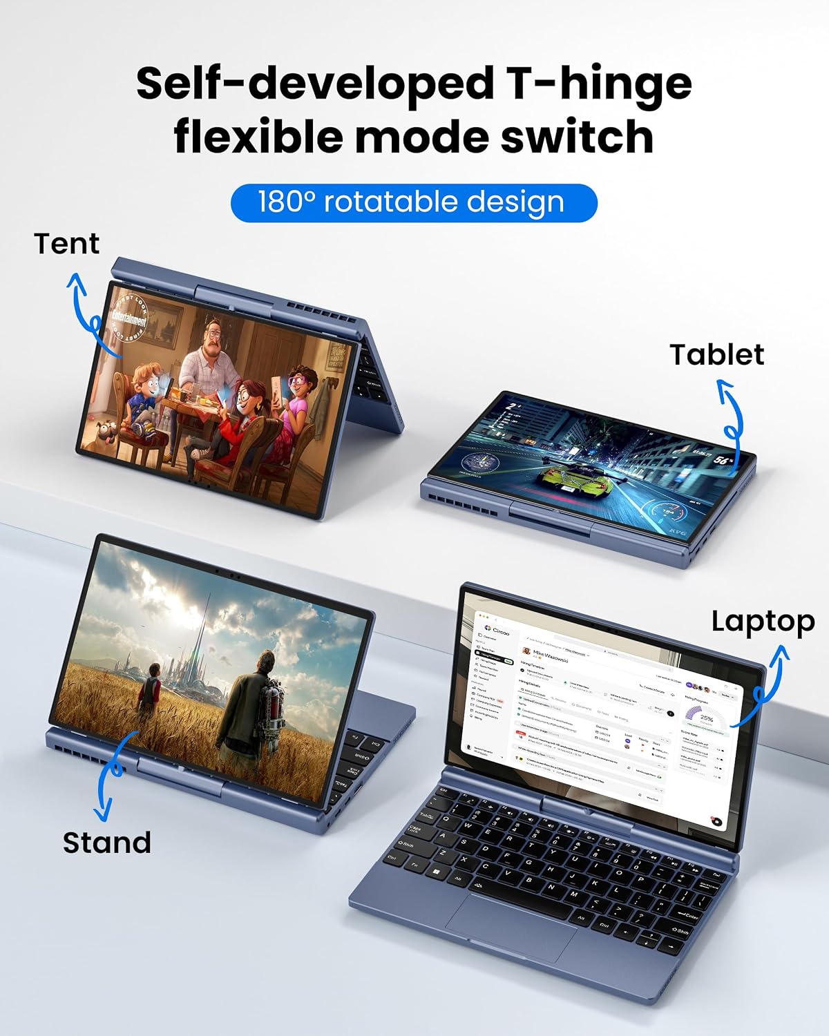 10.1" 2-in-1 Touchscreen Laptop, Intel Core i3-1215U, 16GB RAM, 1TB SSD thumbnail