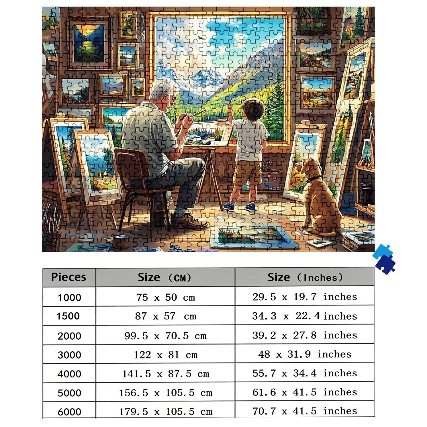 Puzzle 1500 Teile, Holzpuzzle Erwachsene Landschaft Schneebedeckter Berg Impossible Klassische Jigsaw Puzzles 87 x 57 cm, Familien Spiel, Puzzle Stressabbau Denkspiel, Dekor w0-426