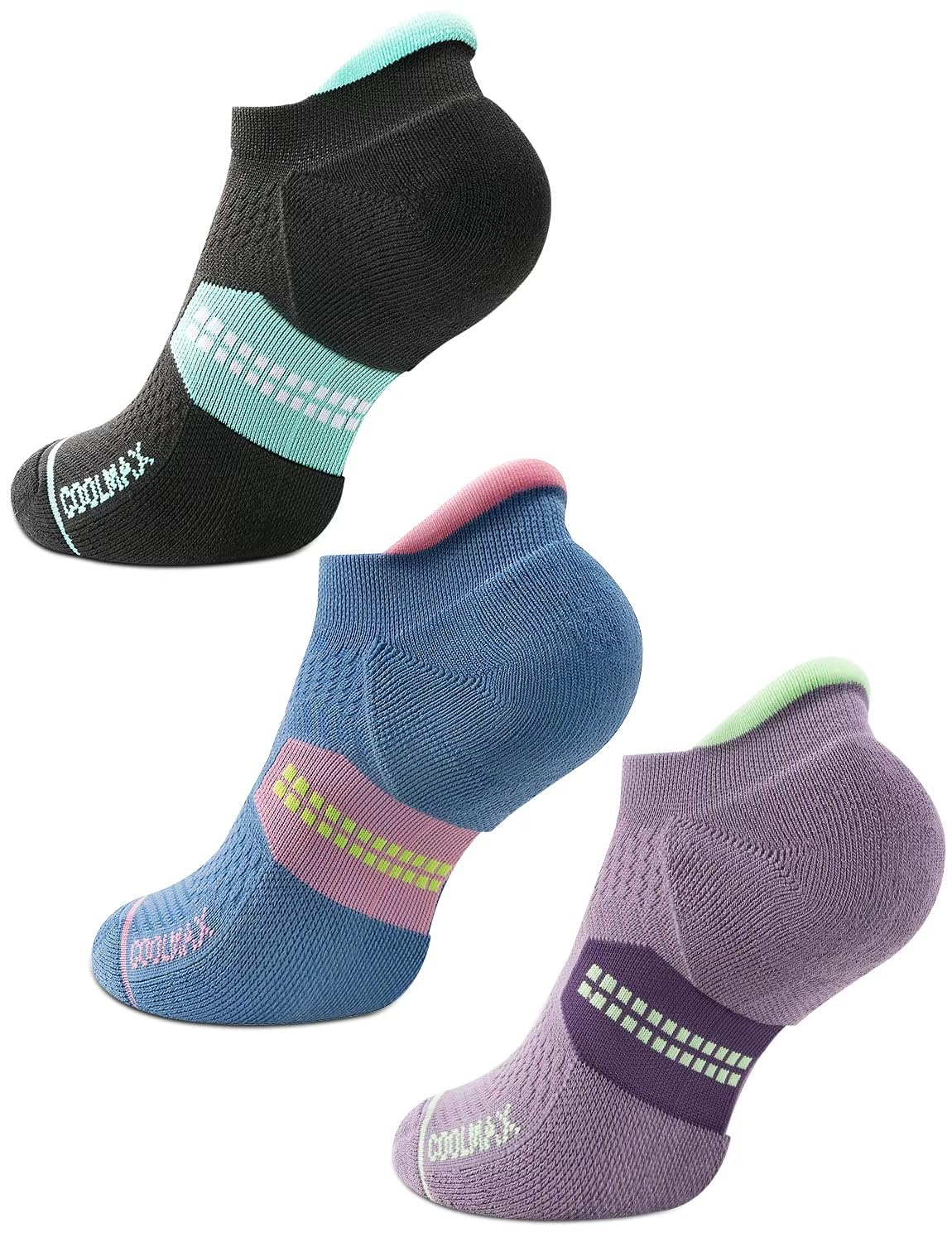 Juclise Laufsocken Damen Coolmax Bambusviskose No Show