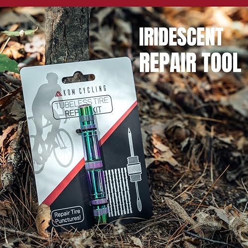 Miniatura 3 de KOM Cycling Jeringa de inyector de sellador sin cámara y herramienta de extracción de núcleo de válvula Presta y kit de reparación sin cámara
