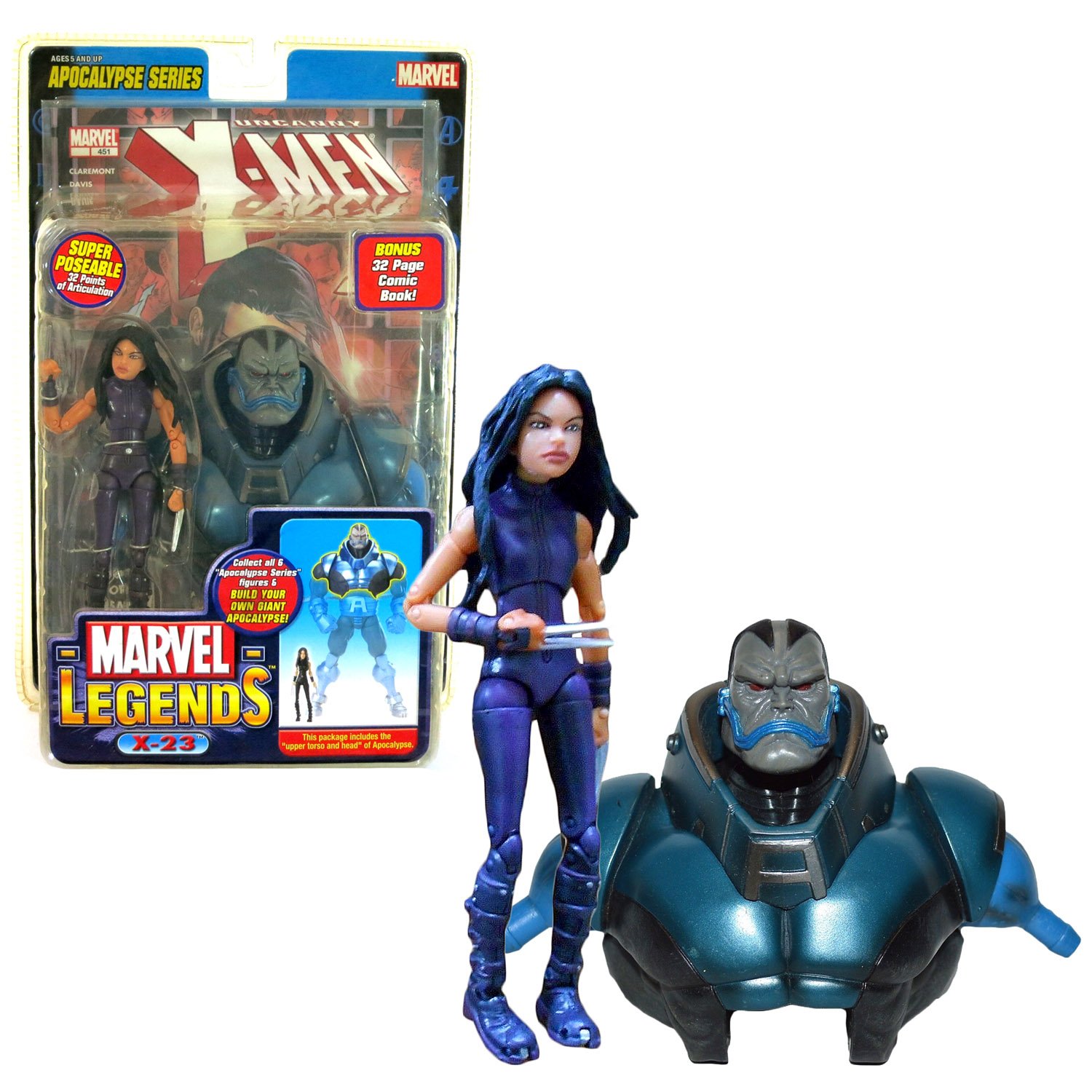 Marvel ToyBiz Year 2005 Legends Apocalypse Series 6 Inch Tall