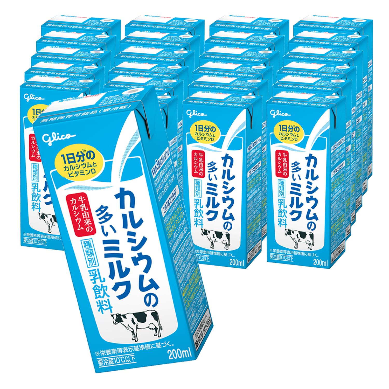 Amazon.co.jp: [冷蔵] グリコ カルシウムの多いミルク 200ml×24本