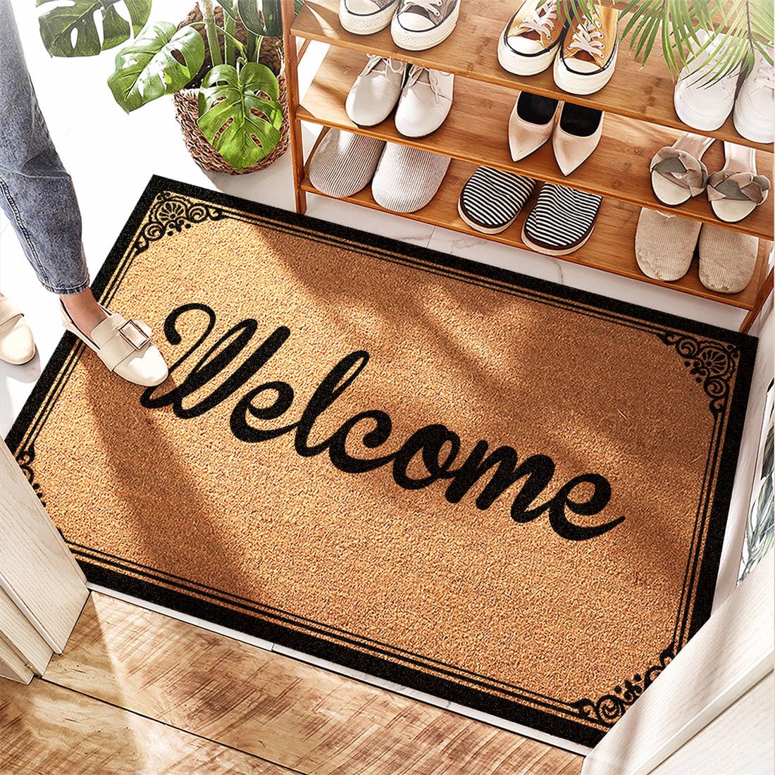 Tapis d'entrée de musique lavable pour stopper la saleté avec un style drôle