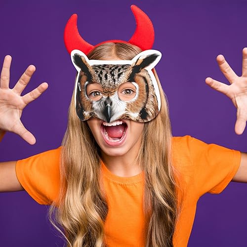 Miniatura 9 de Marsui 32 máscaras con patrón de monstruo para niños, máscara de monstruo temático para fiestas, suministros de cumpleaños, niños y niñas, disfraces