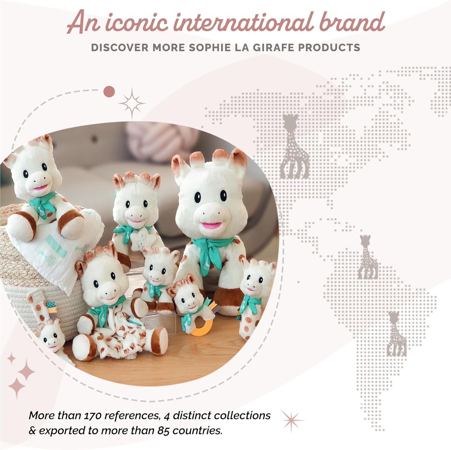 Sophie la girafe Multi-Supports Activities Mirror | Ideal for Travel | Awaken The Senses with Several Activities