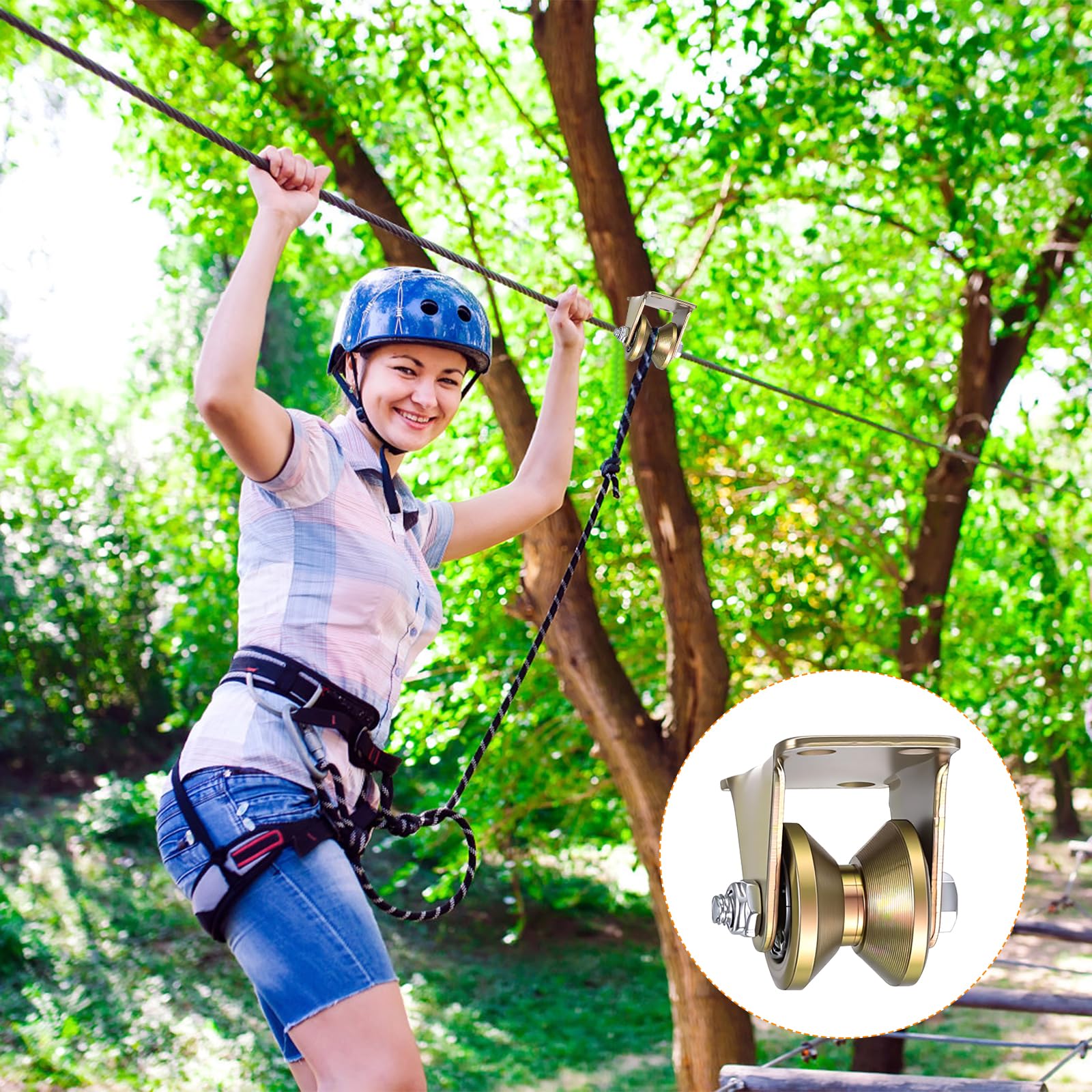 Poleas para cable de acero con ranura en V 6mm y rodamientos de bolas para cabrestante, puertas enrollables, polipastos