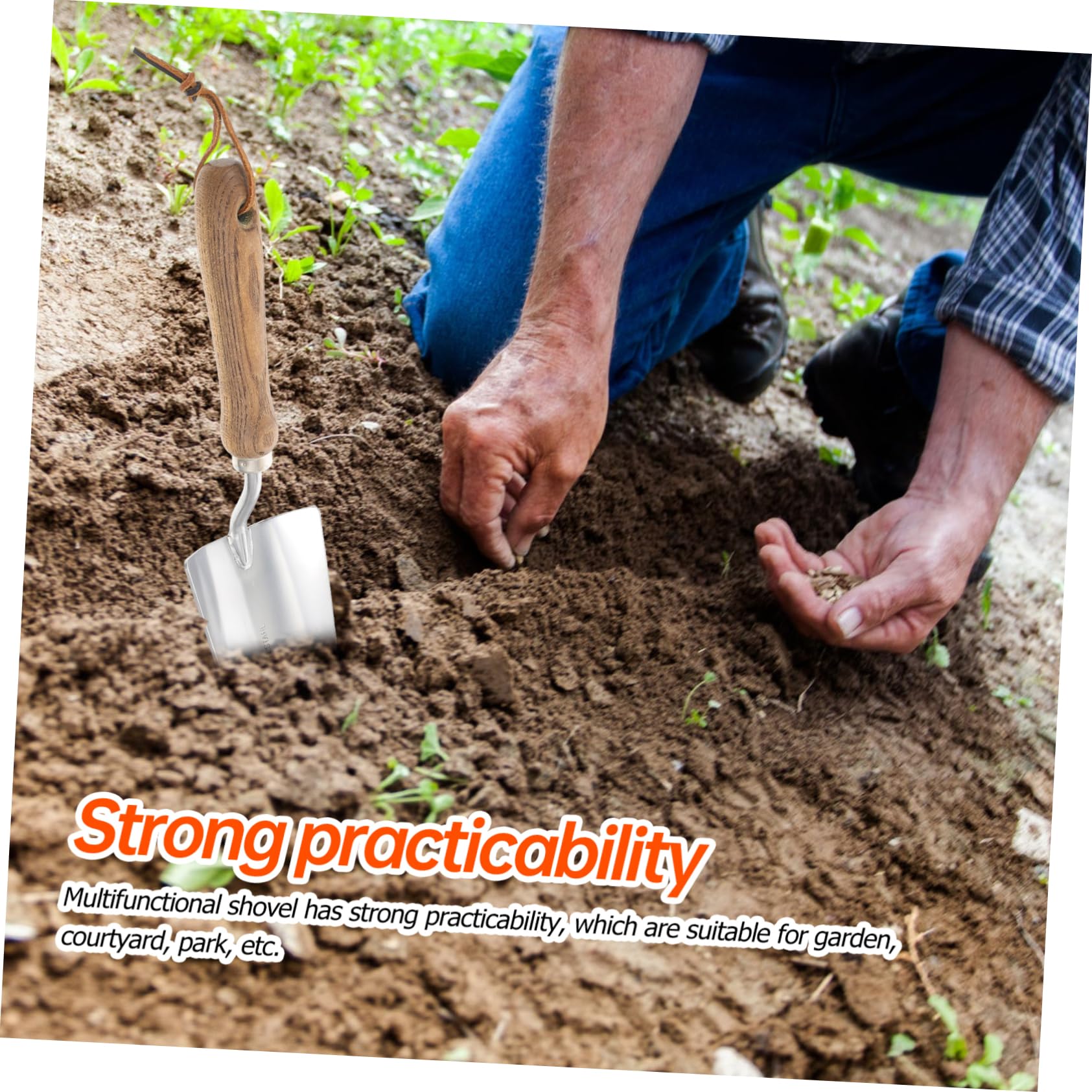 Milisten 2 Stück Gartenschaufel Grabkelle Gartengeräte Gartengeräte Schaufeln Pflanzengärtner Handwerkzeuge Gartenspaten Kleine Hand Unkrautharke Gartenbedarf
