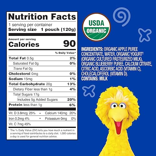 Miniatura 2 de Earth's best Smoothie orgánico de yogur con fruta, manzana y mora azul, bolsas de 4,2 onzas  (paquete de 12).