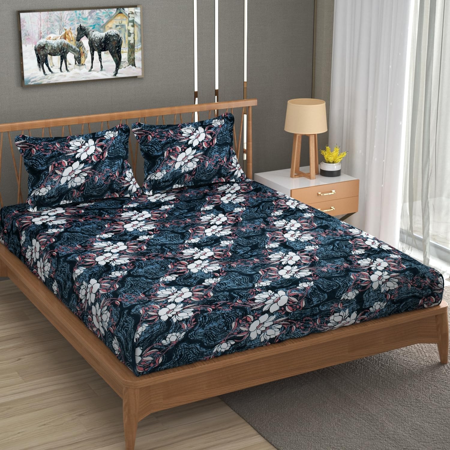 RRC Fleece Winter Double Size Woolen Warm 300 Threadcount Bed Sheet with Pillow Covers for Winters 228X254 Cm Woolen Bedsheet for Double Bed with Pillow Covers (B0CJ82WW21) Amazon Price History, Amazon Price Tracker