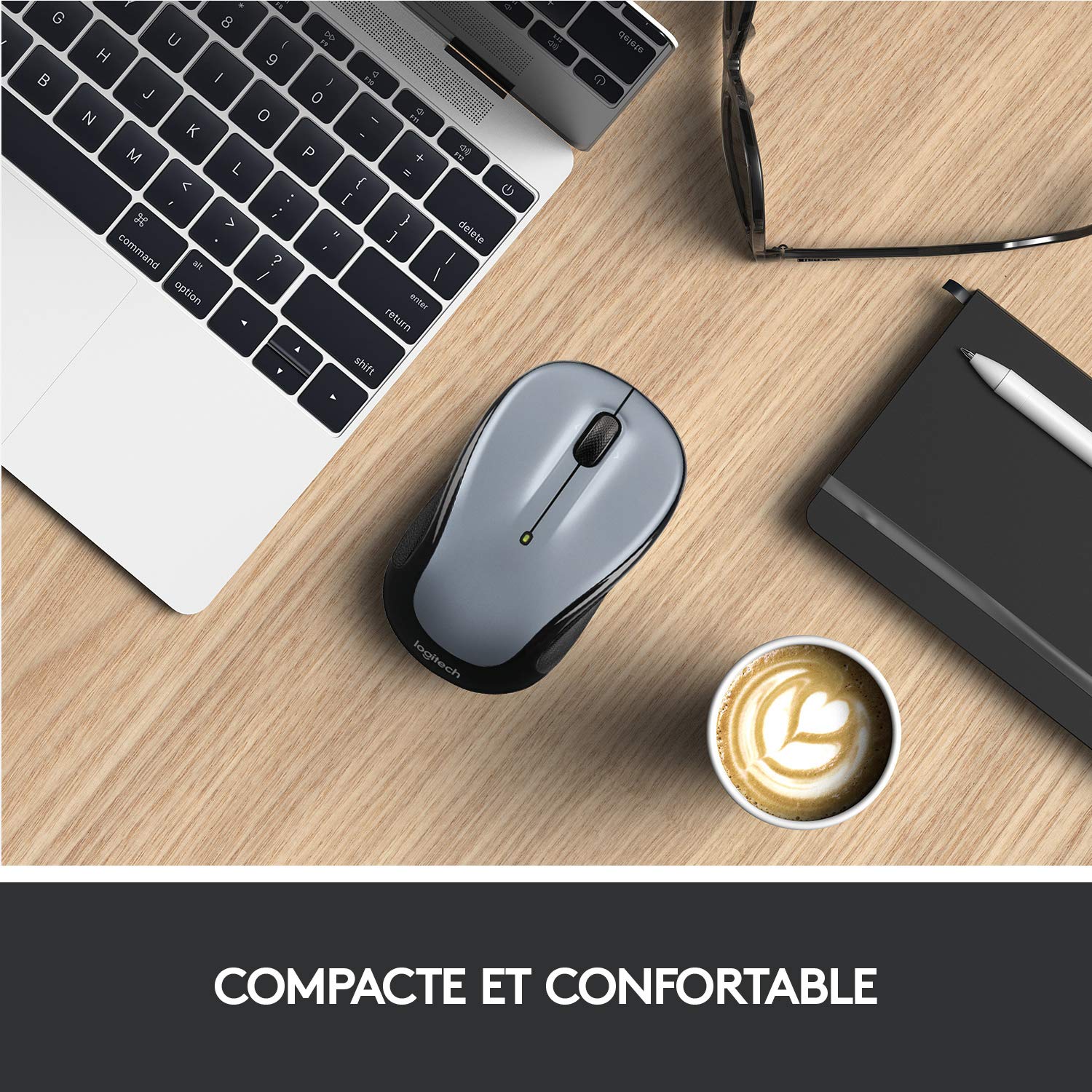 Logitech M325 - souris sans fil - gris foncé Pas Cher | Bureau Vallée