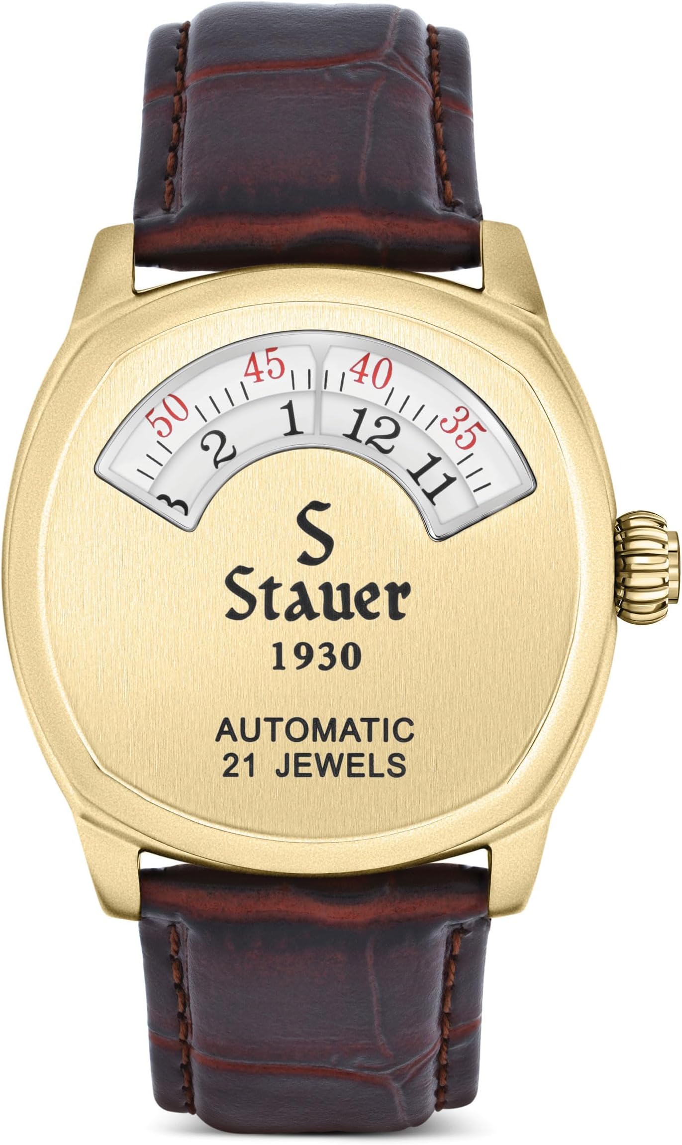 1930 Dashtronic Watch – Cotswold Genuine Mens Watches Leather Band w/Stainless Steel Case – Automated Movement & 3-ATM Water Resistant Watch