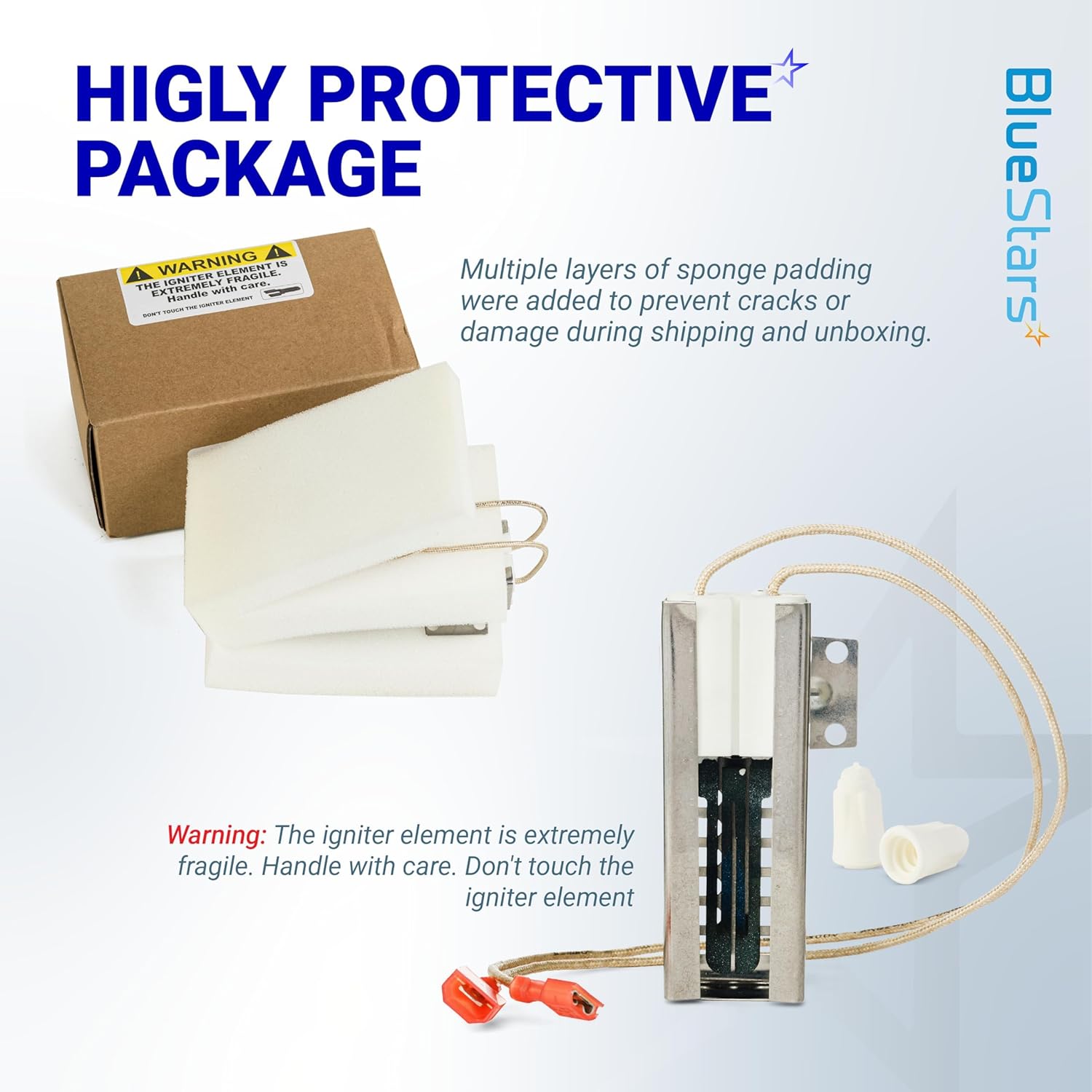 BlueStars 00492431 Gas Range Oven Igniter - Compatible with Bosch Thermador Range - Replaces 00492431 AP3674290 1107469 20-01-500 487383 492431 610098 3472541 EA3472541 PS3472541 PS8722793