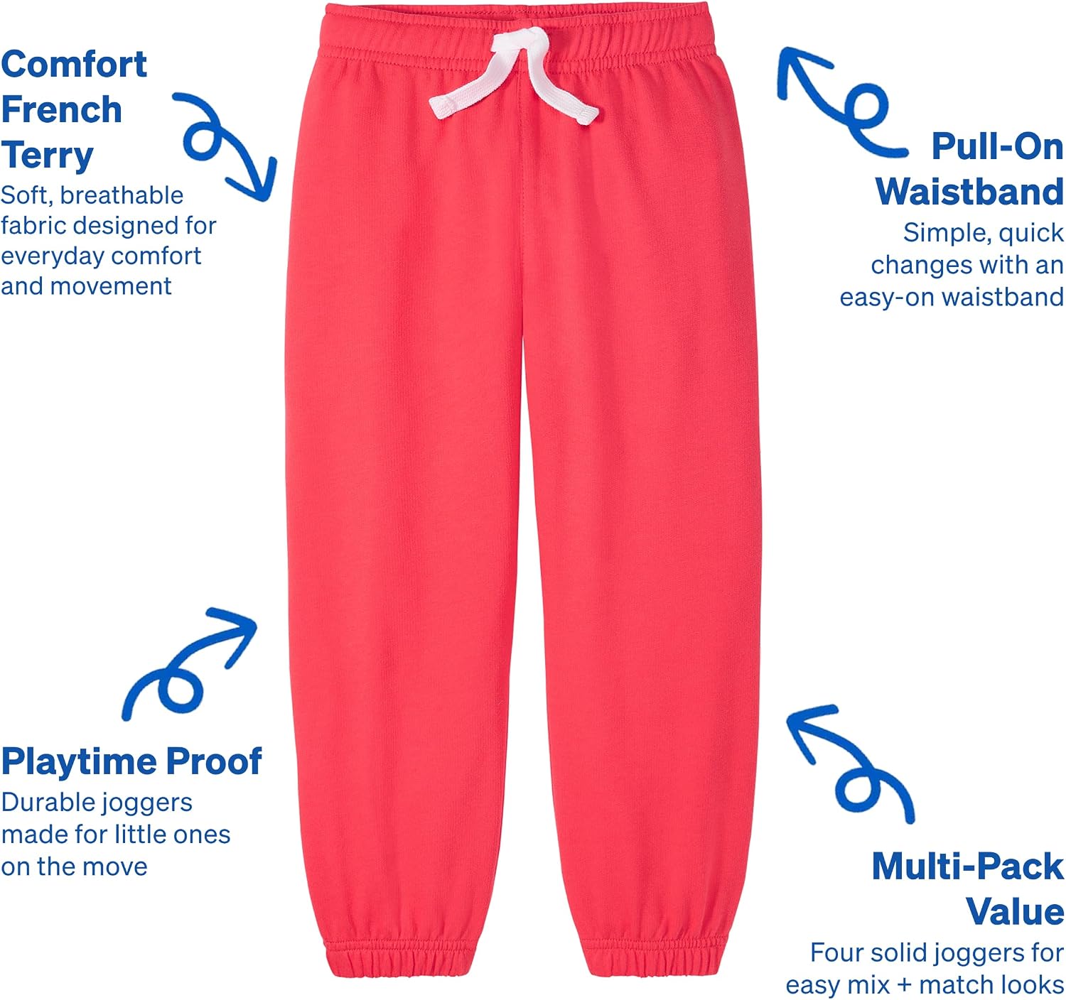 Garanimals Baby & Toddler Boy Jogger Pants, Size 0-6T, Multi-Pack