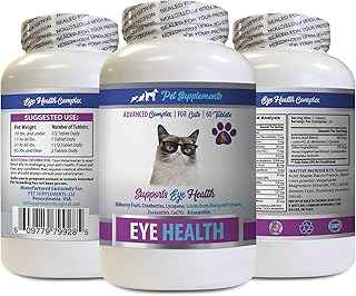 PET SUPPLEMENTS cat Eye Supplement - Cats Eye Health Complex - Advanced Formula for Eye Sight - Immune Boost - cat astaxanthin - 1 Bottle (60 Tablets)