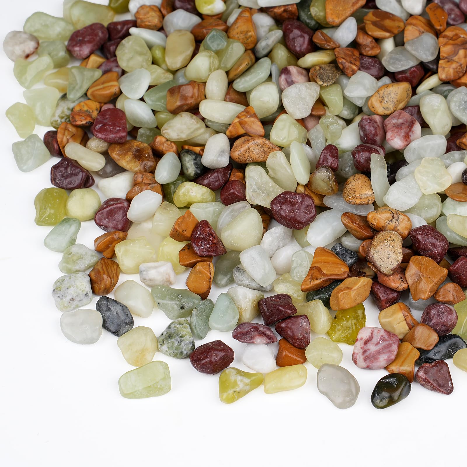 Pulovin 5 lbs Pebbles for Indoor Plants, Succulent Rocks, 3/8" Polished Pebbles for Bamboo, Vase, Terrarium, Natural Decorative Small River Rocks for Crafts, Cactus, Outdoor Garden Landscaping