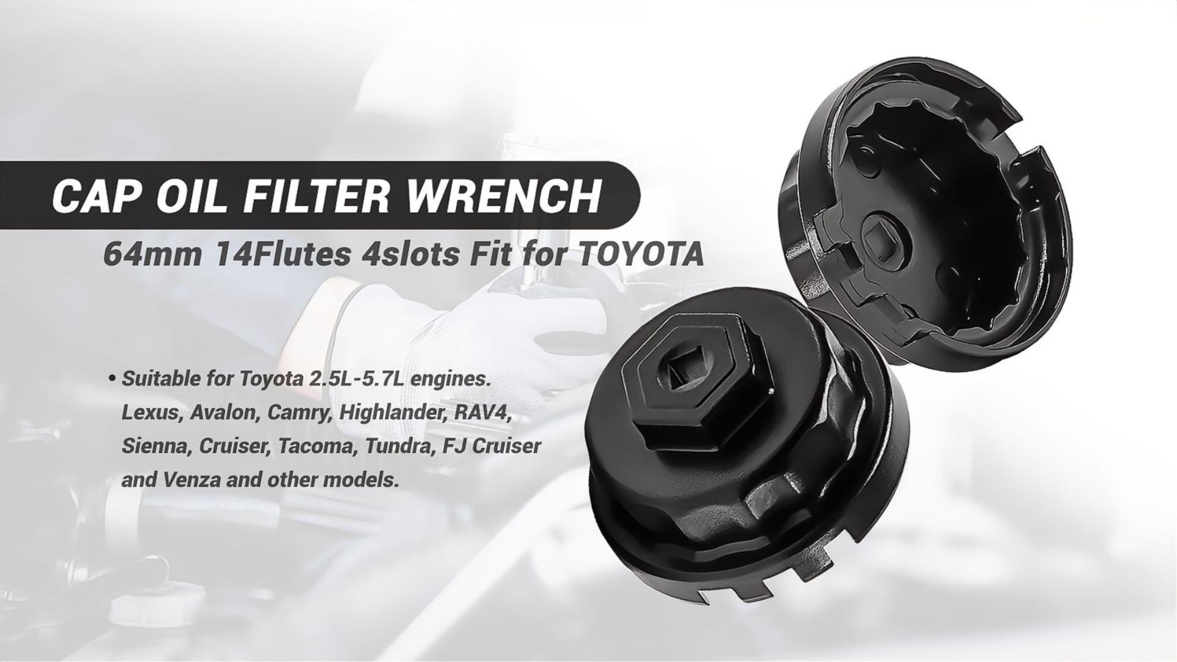 メルピヨ Amazon.com: ELECHOI 64mm 14 Flutes/4 Slots Oil Filter Cap Wrench