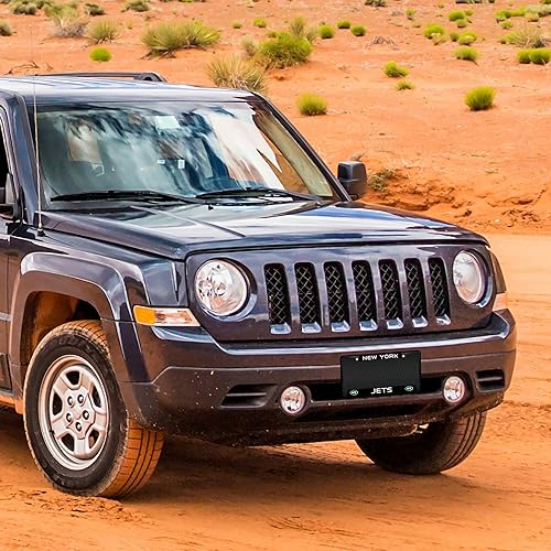 Miniatura 59 de Rico Industries Marco cromado negro de fútbol de la NFL, con inserciones de plástico, 12 x 6 pulgadas, accesorio para automóvil y camión