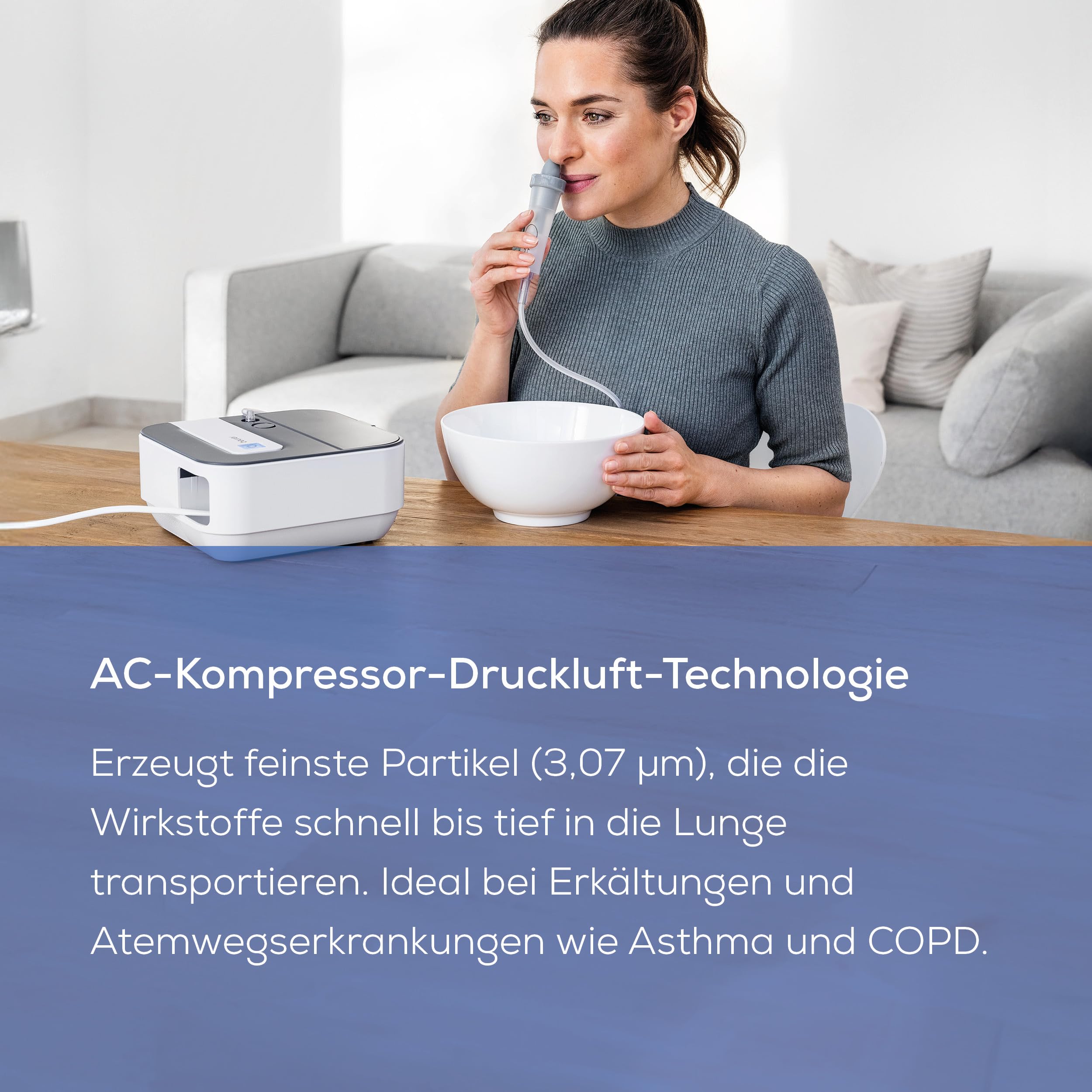 Beurer IH 28 Pro Inhalator, Verneblerset mit hochwertigen Silikonmasken & Nasendusche, hohe Vernebelungsleistung, Inhalationsgerät zur Atemwegstherapie, für Kinder & Erwachsene