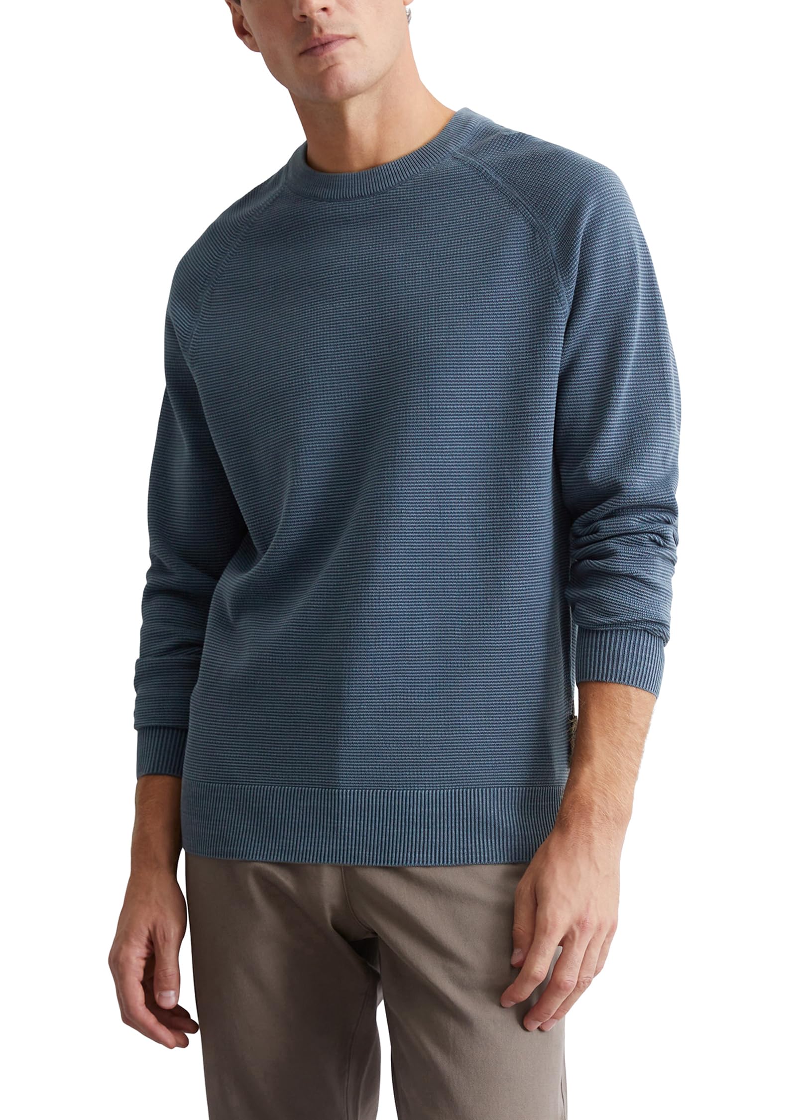 Marc O'Polo Herren Strickpullover aus Bio-Baumwolle Langarm