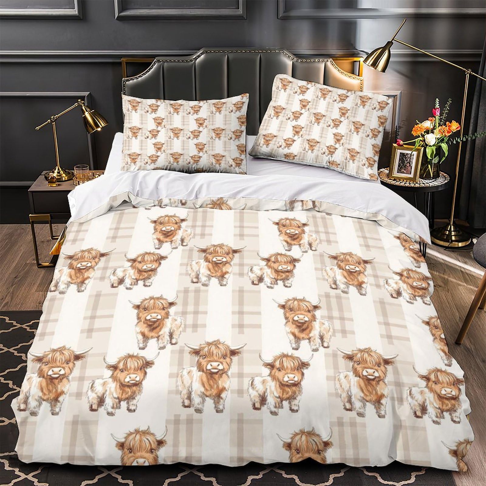 Housse de couette Bovins des Highlands pour chambre d'enfant