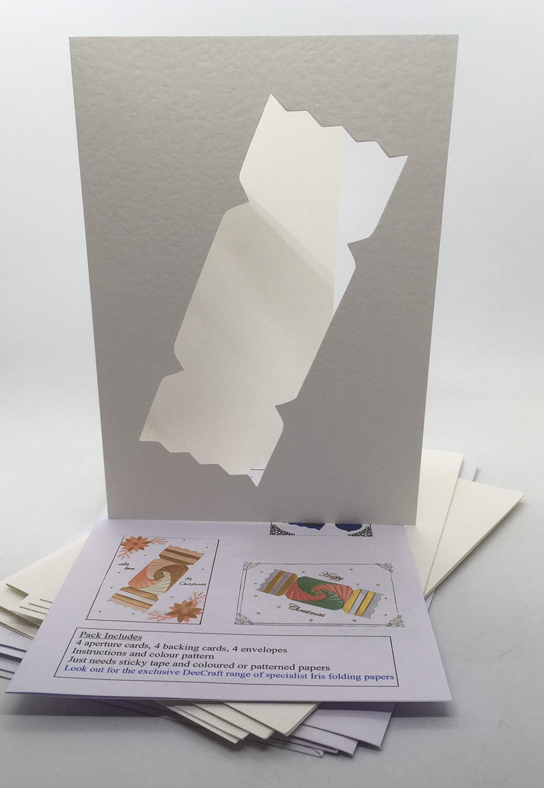 Iris Folding Card Pack Cracker C5 Size Makes 4 Cards DeeCraft