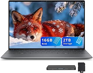 XPS 13.4" FHD+ Copilot+ PC Laptop, Intel Core Ultra 7 256V, 16GB RAM, 2TB Storage (1TB SSD+1TB Docking Station Set), Backlit Keyboard, Fingerprint Reader, FHD+ IR Webcam, Win 11, Graphite