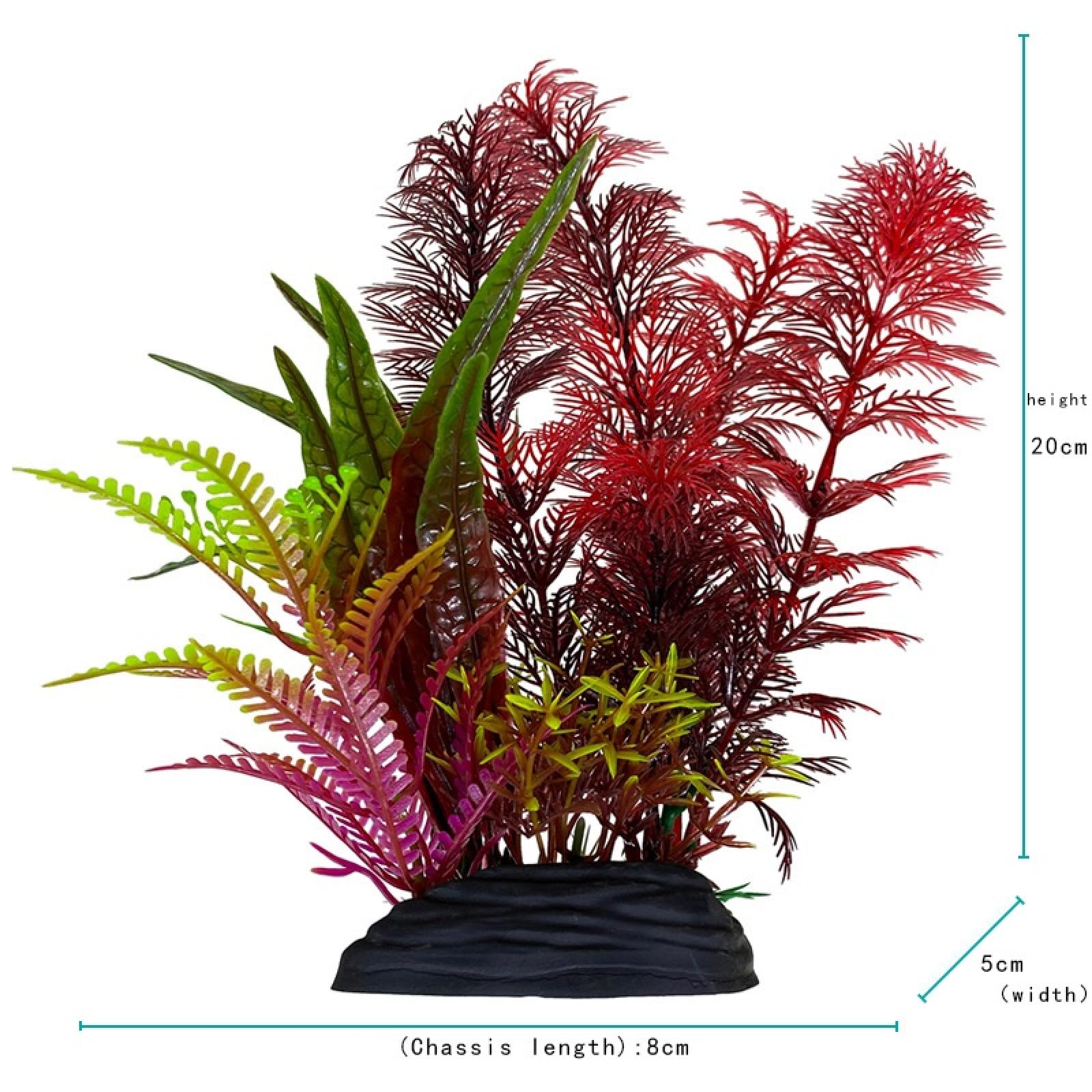 Adornos Artificiales de plástico for Plantas acuáticas, Accesorios de simulación for pecera, 3 Piezas E,Decoración de peceras