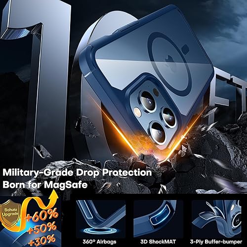 Miniatura 304 de TAURI Funda 3 en 1 para iPhone 13 Pro, [no amarilla] con 2 protectores de pantalla, funda delgada a prueba de golpes para iPhone 13 Pro, color negro