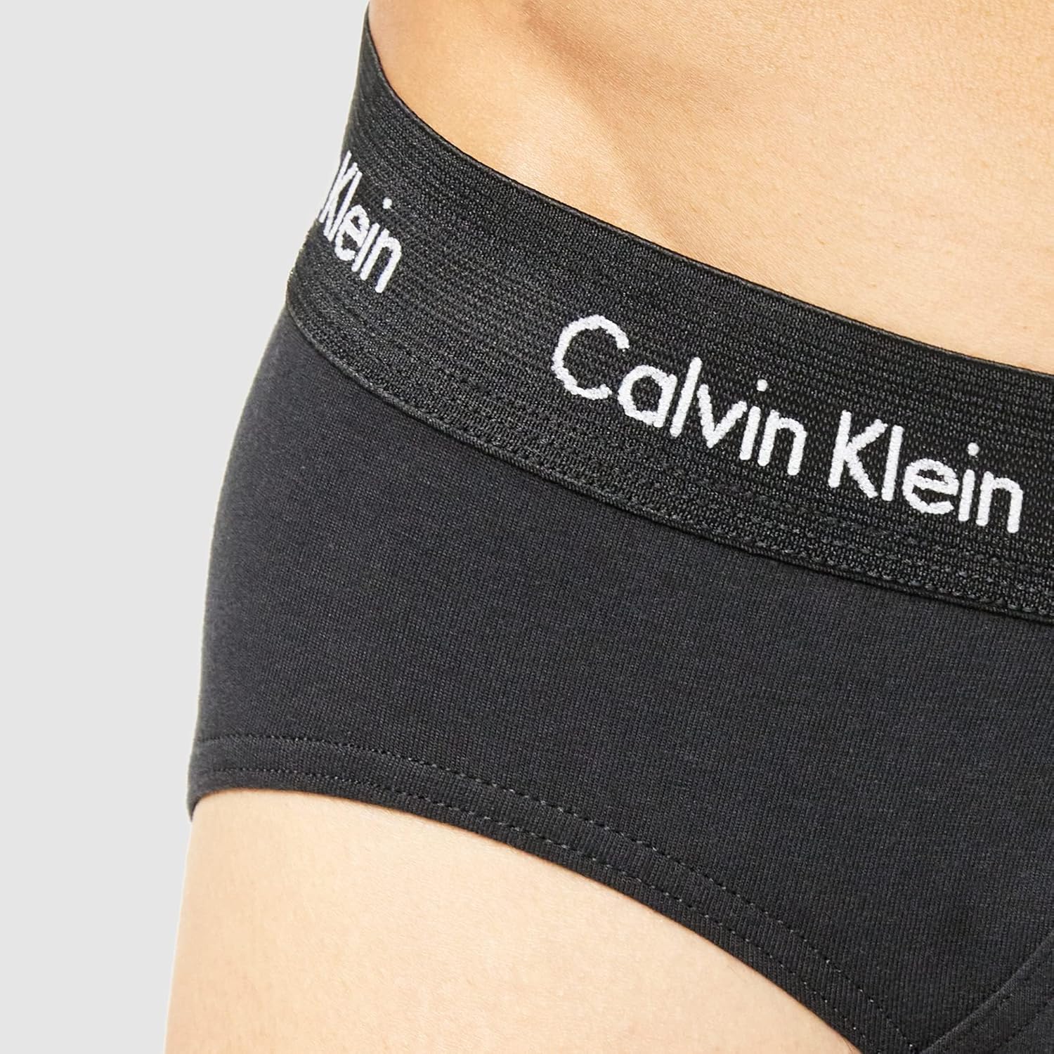 Calvin Klein Uomo Slip Hipster Confezione da 3 Cotone Elasticizzato XL Black W. Black Wb - Immagine 4