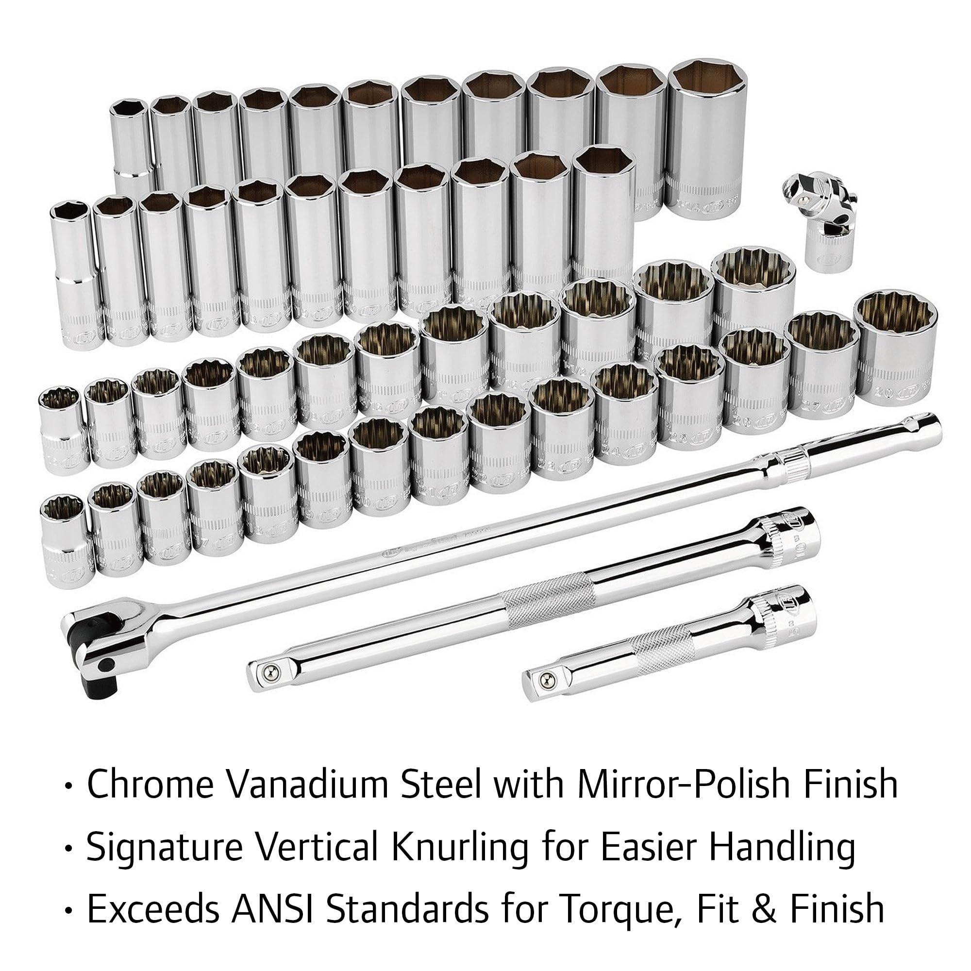 Ingersoll Rand 54-Piece 1/2 in. Drive SAE/Metric Master Socket and
