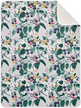 Baby Swaddle Blanket for Baby Boy and Girl Soft Warm Swaddle Blanket for Toddler and Infant 30X40in Beauty Juneberry Fruit