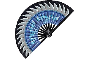 Blue Female Ninja Fan Folding Fan War Fan Cosplay Outfit Costume
