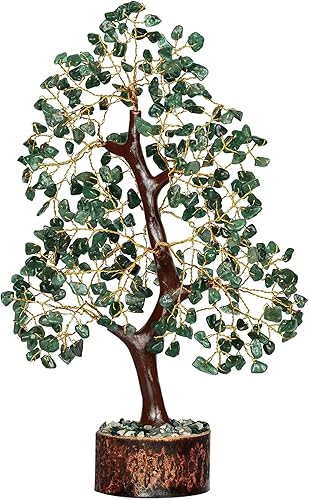 Aventurina verde, árbol de cristal, piedras curativas y cristales, cristales de chakras, regalos hechos a mano para mujeres, decoración del árbol de