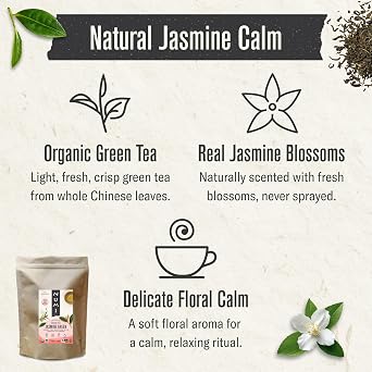 Numi Organic Jasmine Green Tea 16 Ounce Pouch Brews 200 Cups