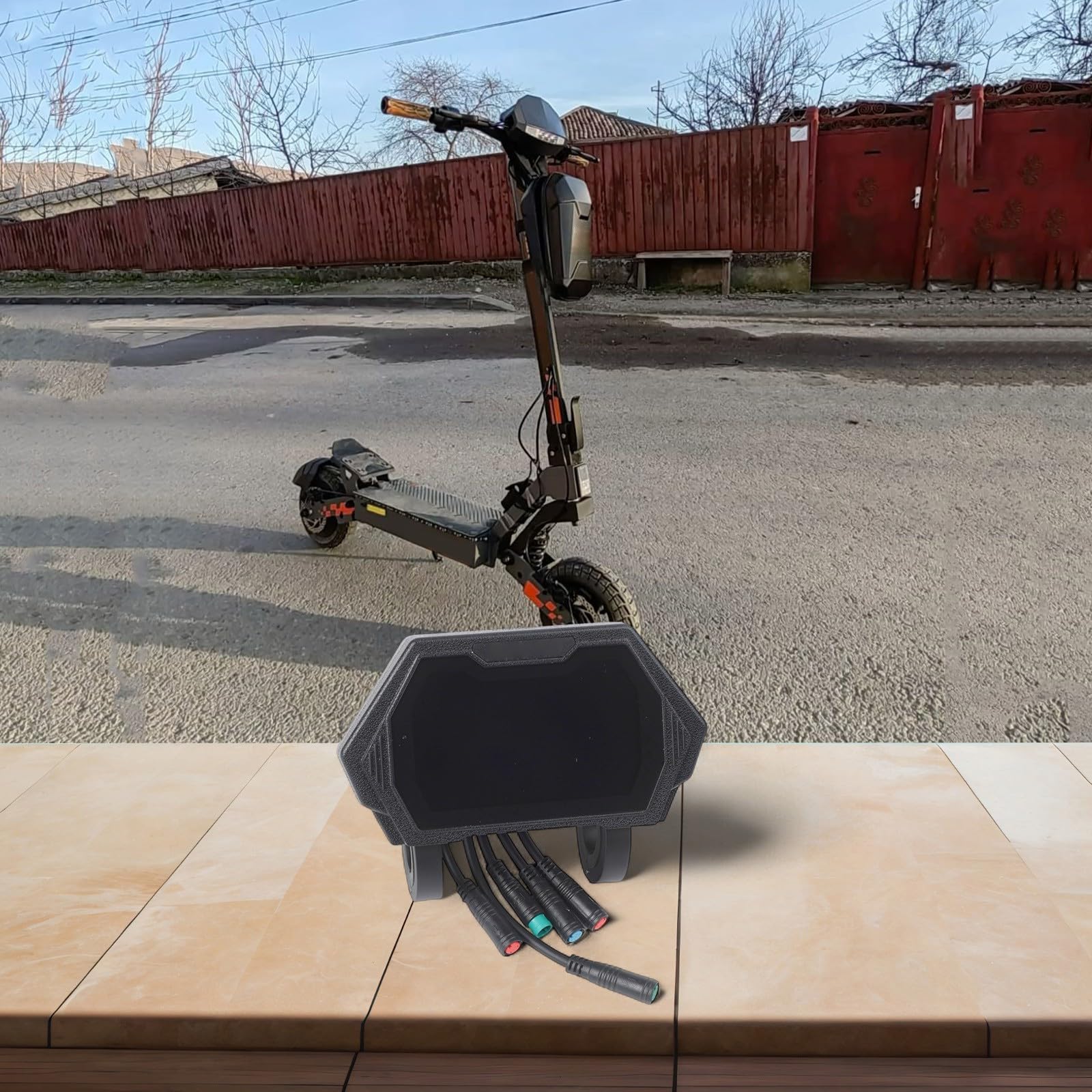 DAZZLEEX Tableau de bord LCD pour scooter électrique KUGOO G2 PRO/Max G2 – Compteur numérique avec écran en plastique de 134 x 72 mm, 220 g léger et compatible avec la trottinette électrique Noir