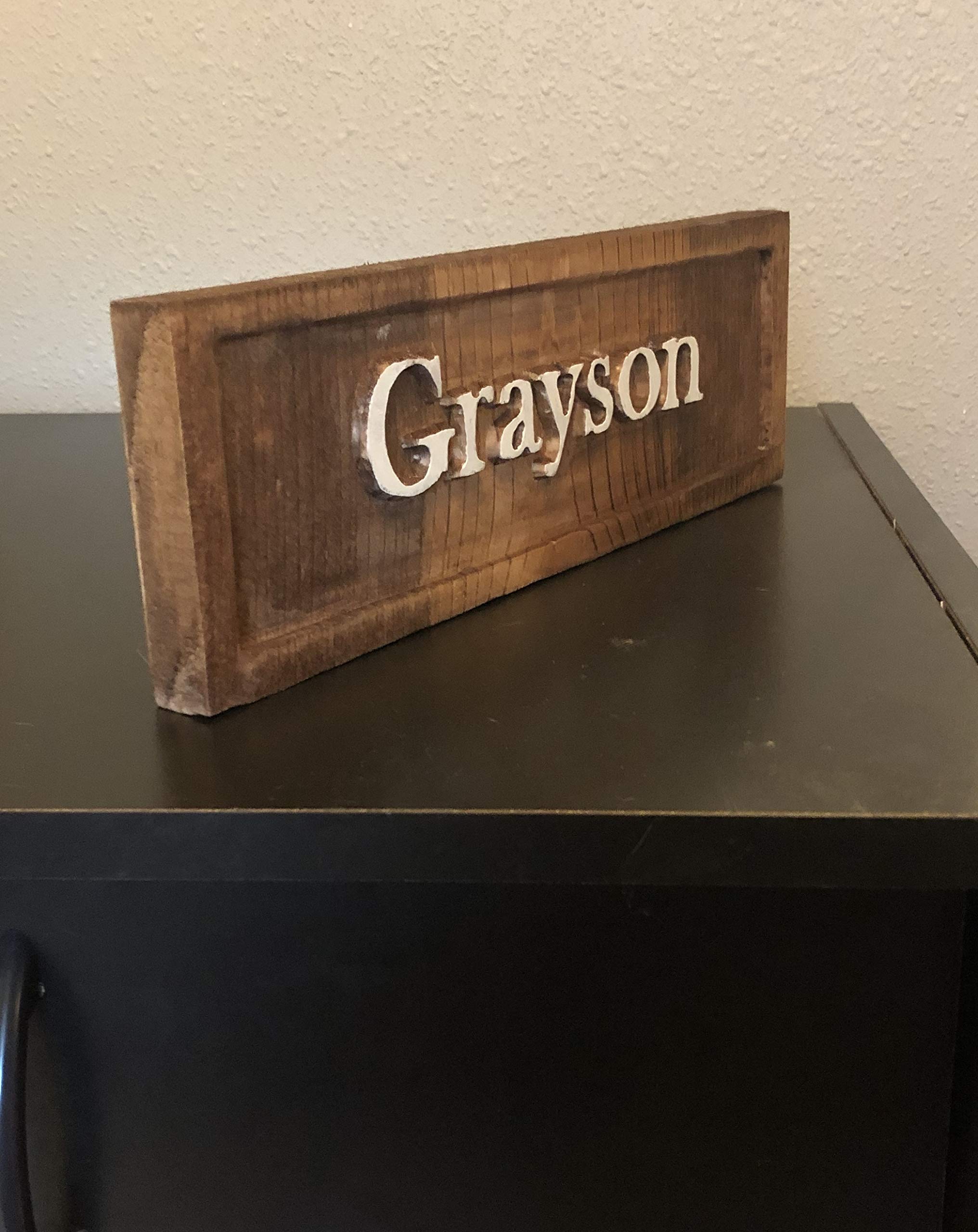 GenericPersonalized Wooden Desk Name Plate
