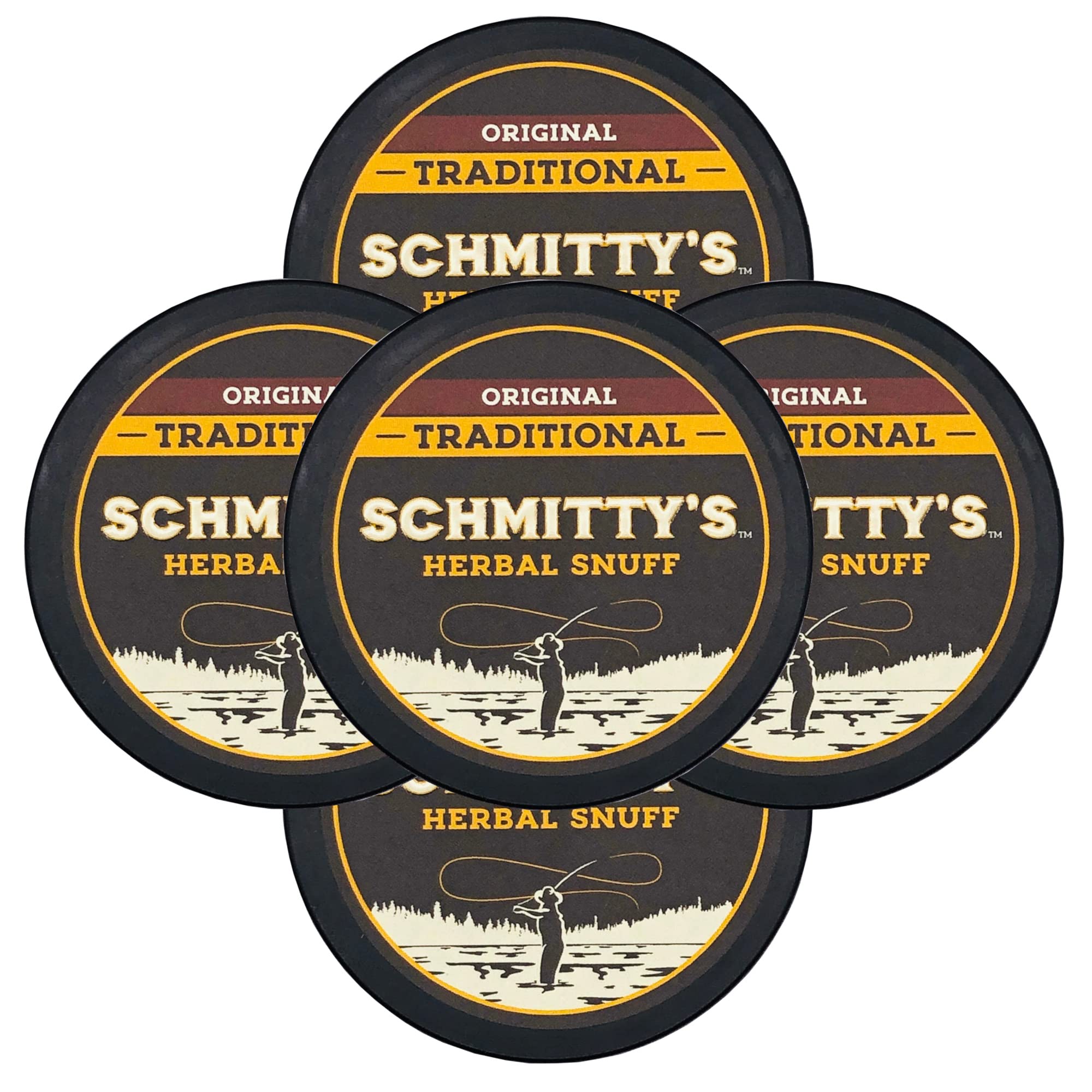 Schmitty's Herbal Snuff - Original - Nicotine-Free and Tobacco-Free - 5 Cans 5.0 Count 3.0 ounces