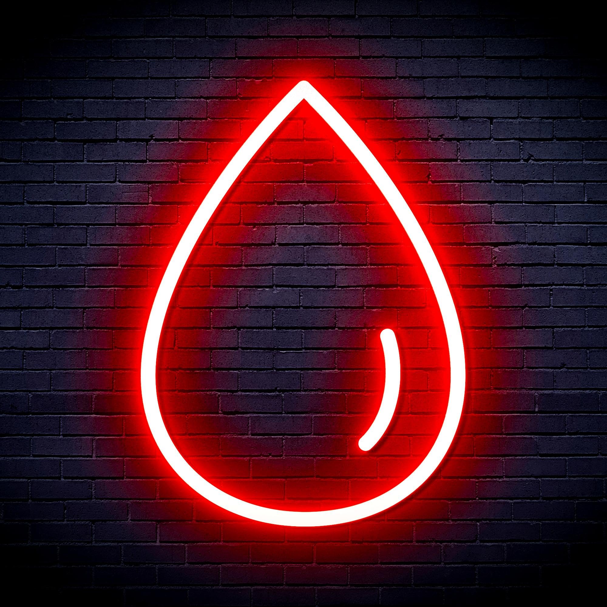 ADVPRO Water Droplet Flex Silicone LED Neon Sign - Red - st16s64-fnu0070-r