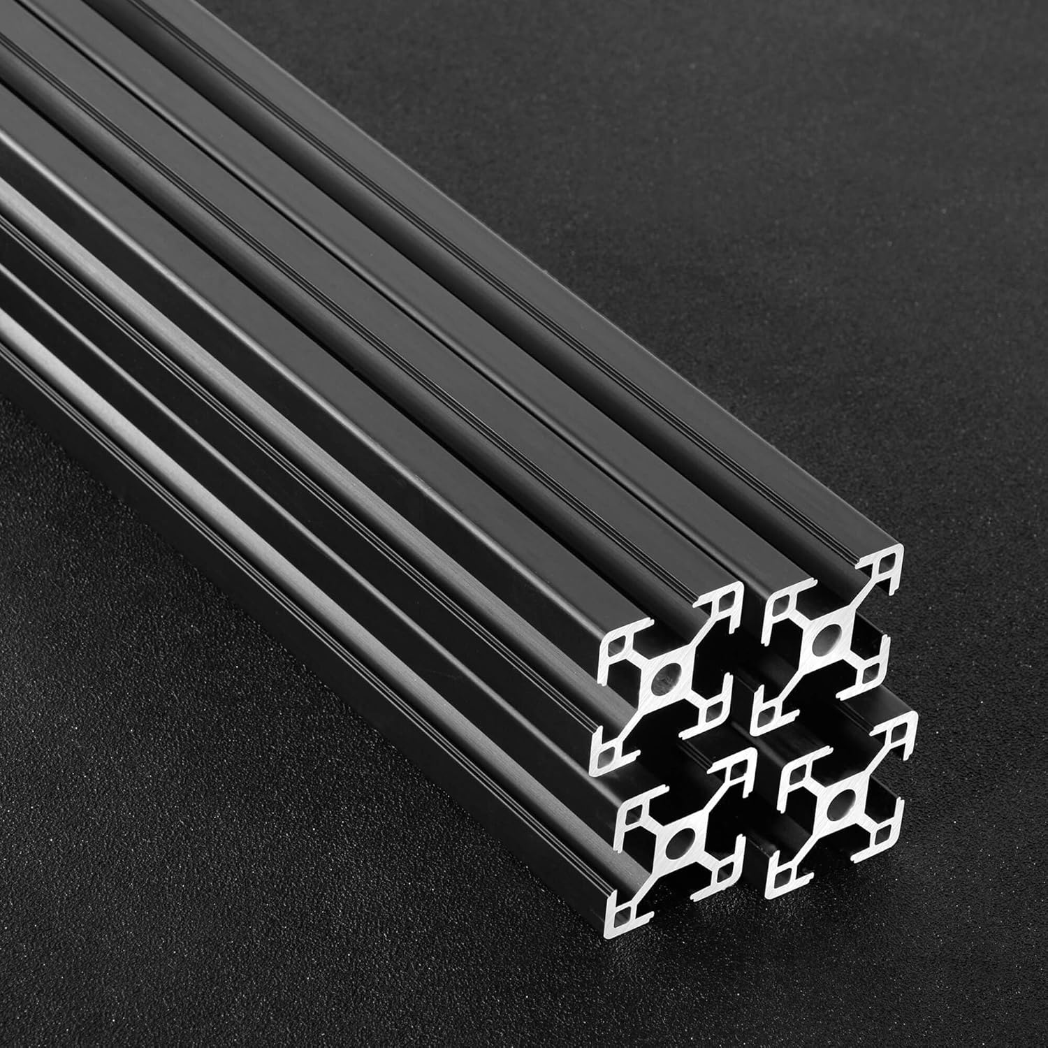 3030 T Slot Aluminum Extrusion for 3D Printer Parts and CNC DIY Black 700mmX4