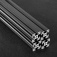 Vista 4 de Extrusión de aluminio con ranura en T 3030 para piezas de impresora 3D y bricolaje CNC negra de 600mmX4