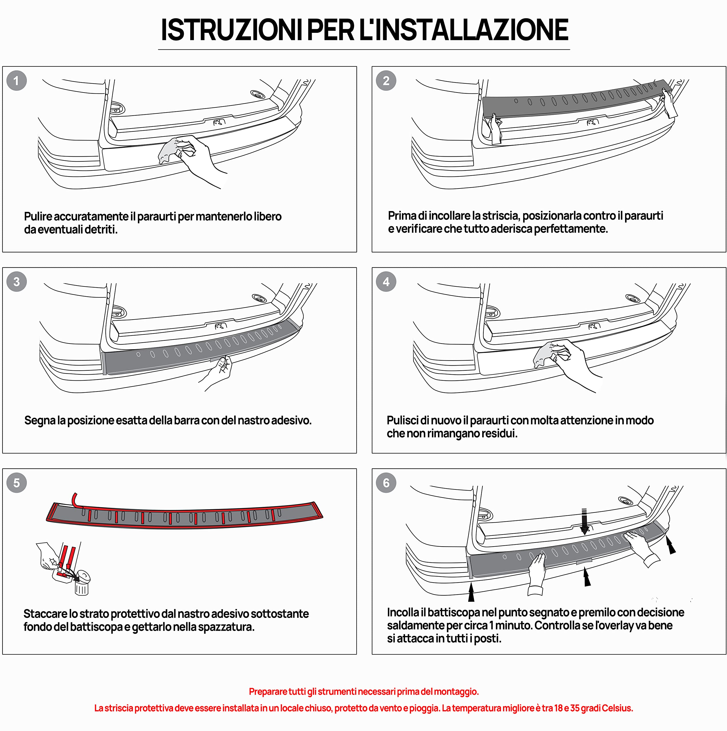 Protezione Paraurti Posteriore Per Fiat Tipo Avant 2016+ - Acciaio Inox Spazzolato Antigraffio - Foto 11