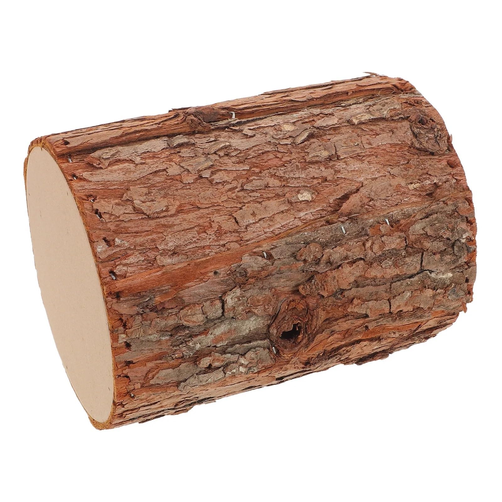 QuxetlRyz Wooden Tree Stump Decor Wood Stump Display 20x15cm Realistic Bark Tree Trunk Decor Rustic Centerpiece Wedding Holder Christmas