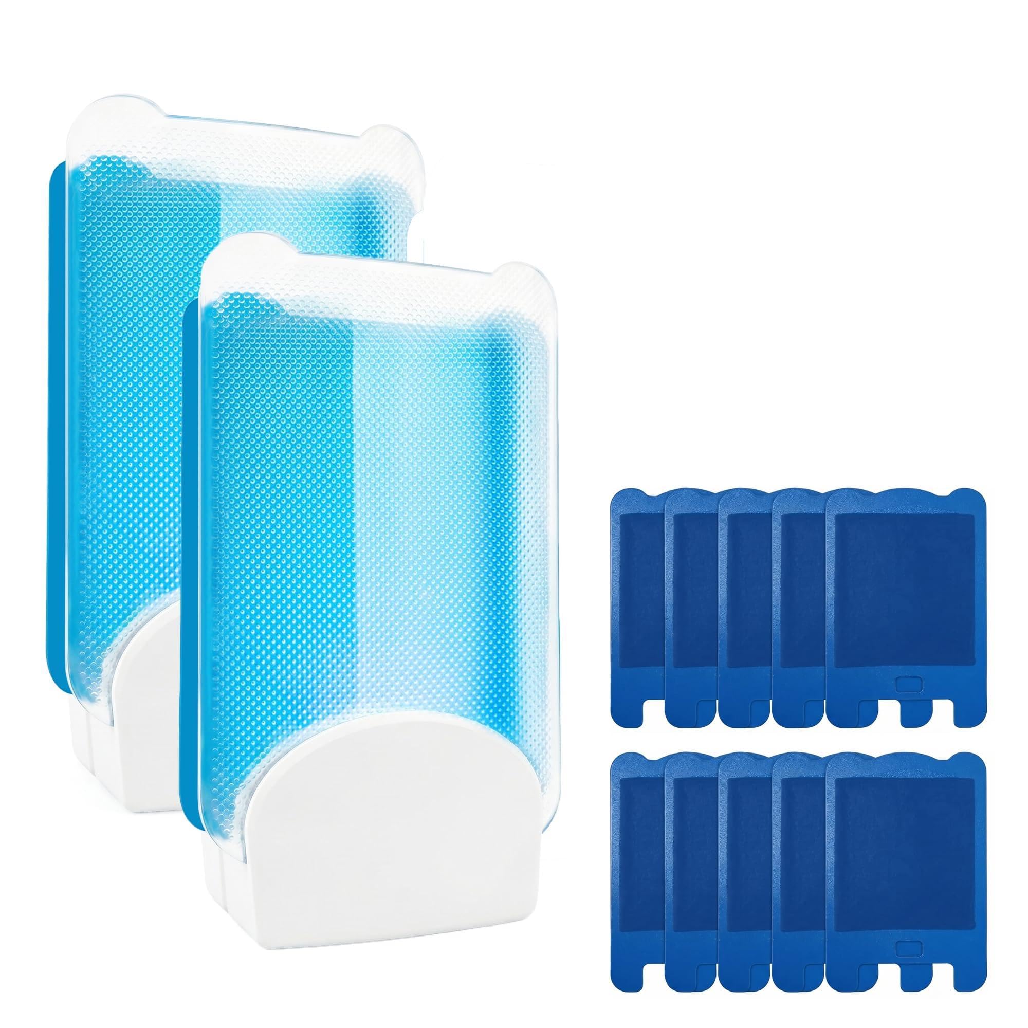 QUMOX Flying Insect Trap Indoor, Plug-in Gnat & Fruit Fly Trap for Home Kitchen, UV Light Bug Catcher with Double-Sided Sticky Glue Boards, Non-Toxic, Pet & Kid Safe (2 Device + 12 Refills)