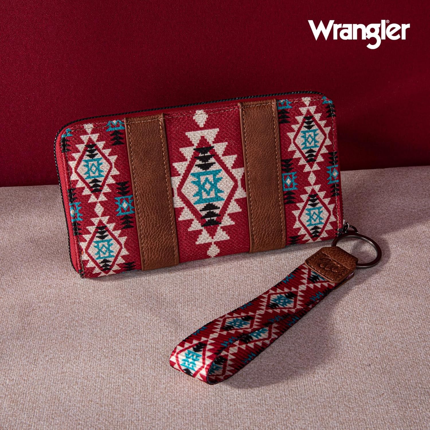 Wrangler Wallet Purse for Women Western Aztec Clutch Wristlet Wallet with Credit Card Holder - Image 6