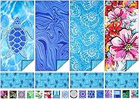 Vista 9 de Paquete de 2 toallas de playa finas de microfibra, ligeras, de 71 x 32 pulgadas, extra grandes, sin arena, de secado rápido, para viajes, piscina