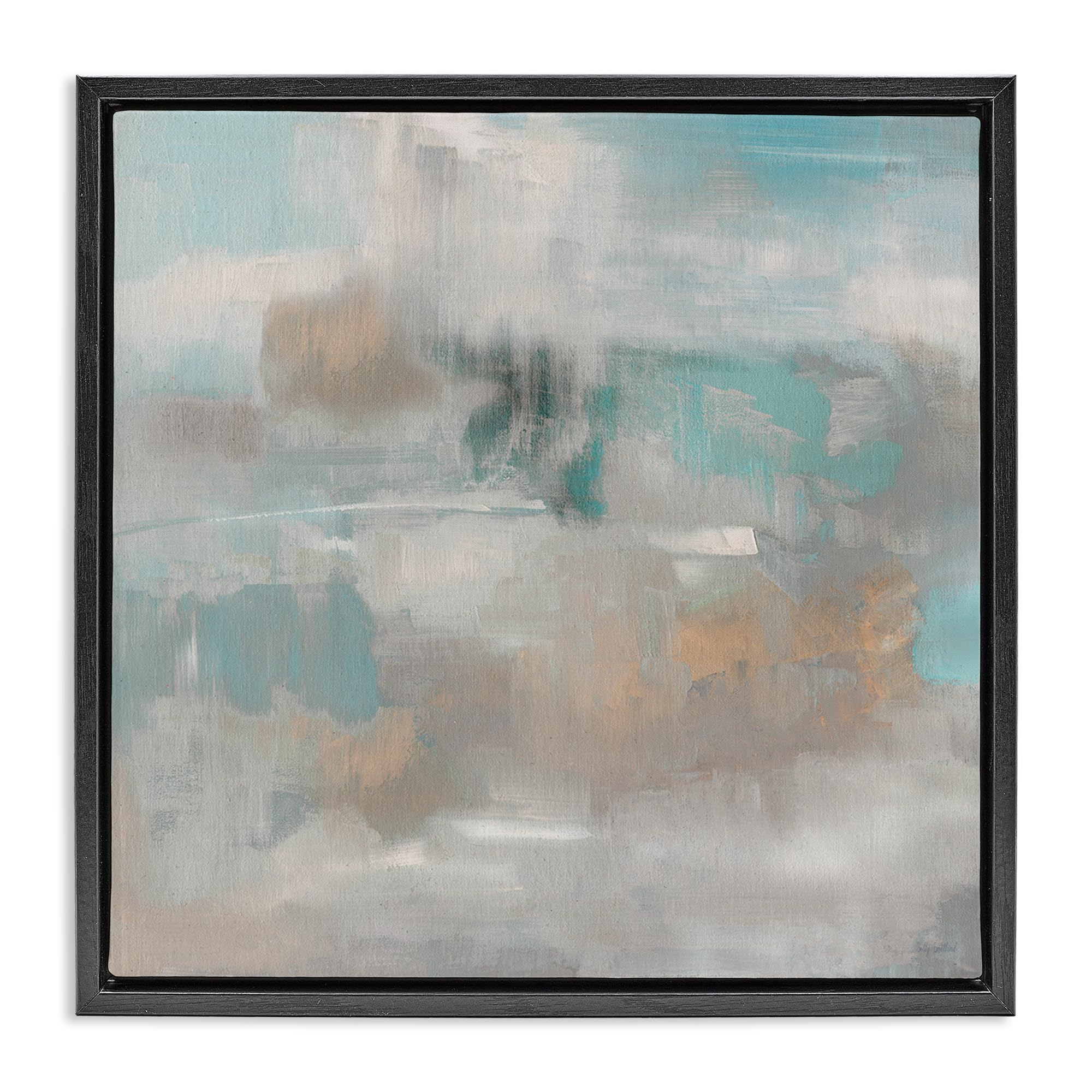 'Serene Soft Abstract Study'| Floating Frame Canvas Art