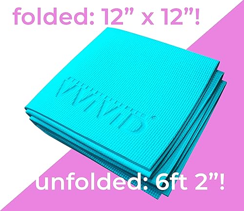 Miniatura 3 de VViViD Esterilla plegable de viaje para yoga y ejercicio, con bolsa de transporte a prueba de agua