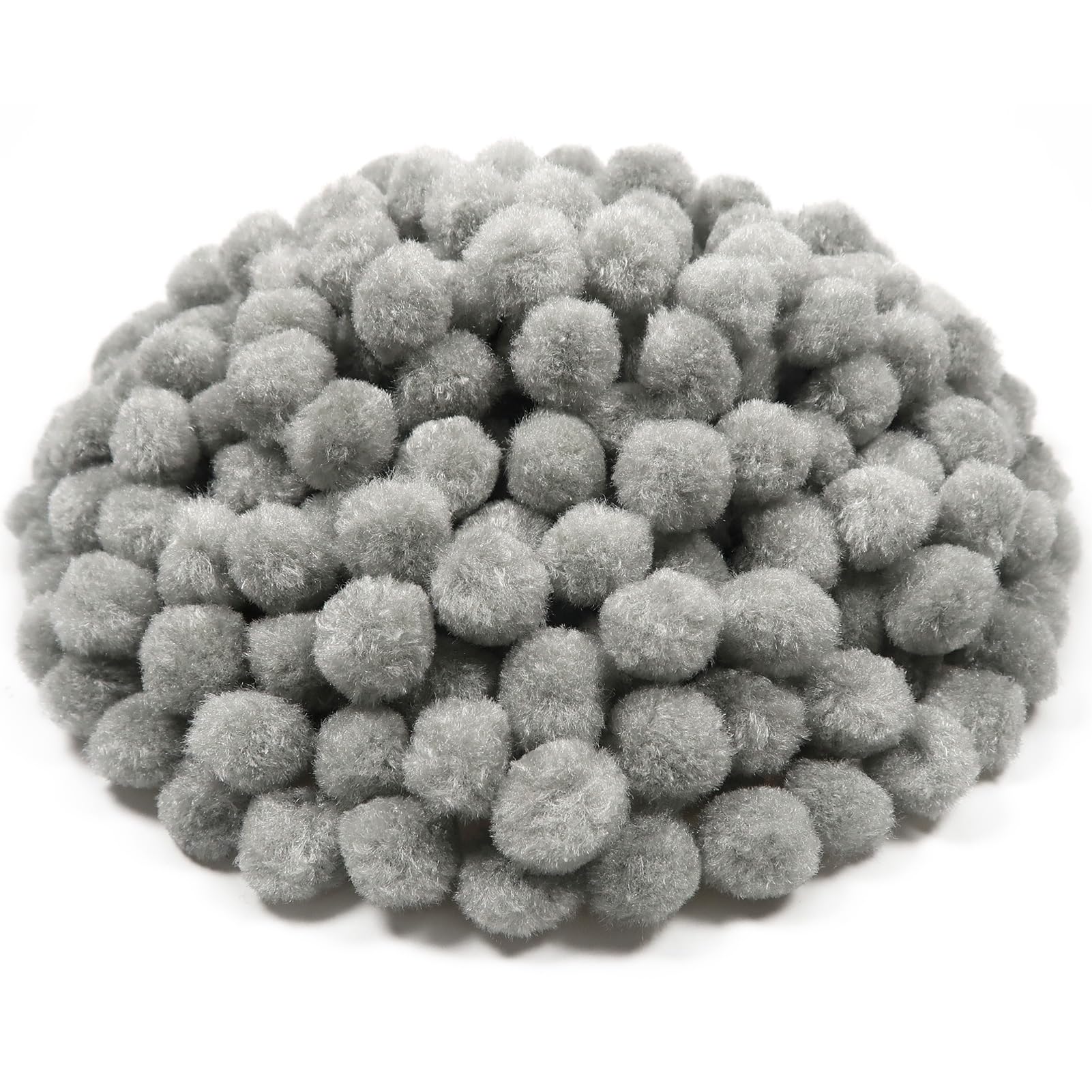 TOAOB 300 pcs Grey Pom Poms 20 mm Fluffy Pom Poms Fuzzy Pompoms Balls for DIY Crafts Decorations, 20mm