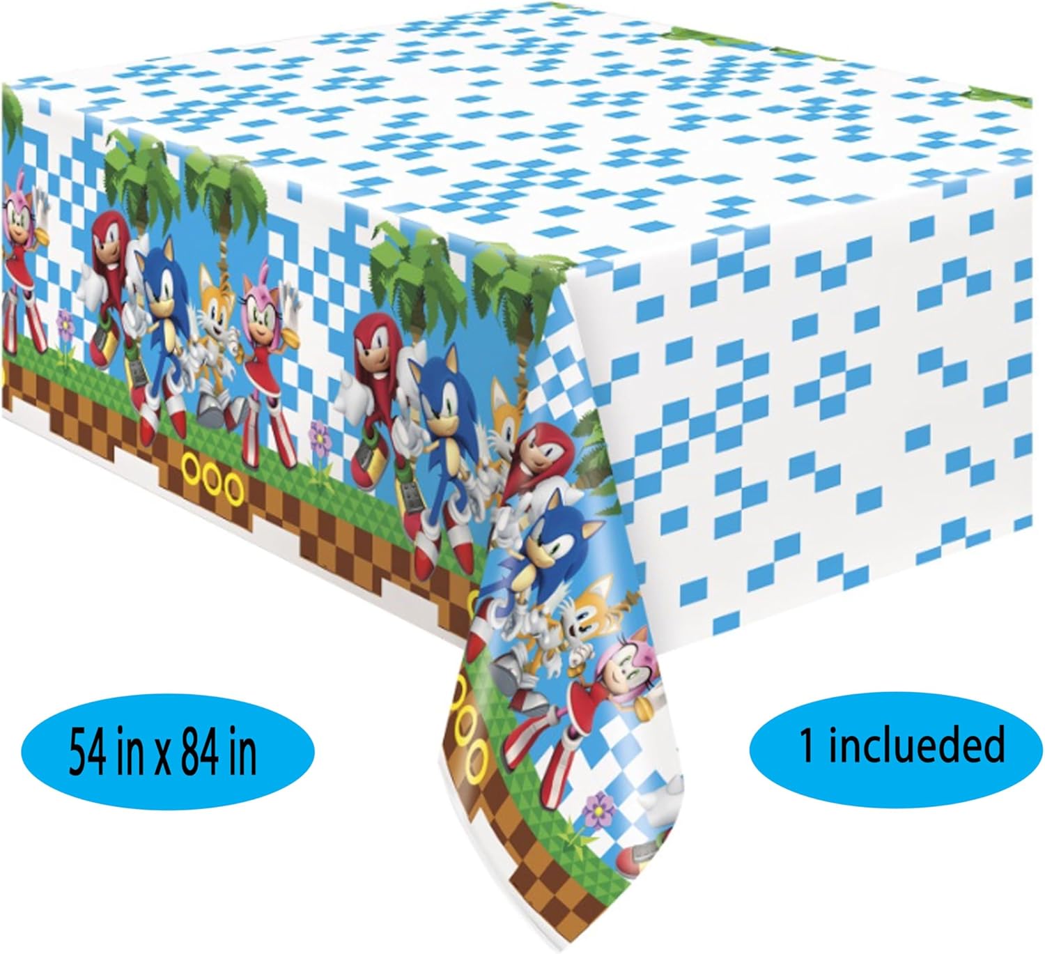 Sonic the Hedgehog Party Supplies Pack for 16 Guests – Officially Licensed Plates, Napkins, Cups, Table Cover + Bonus 24 Birthday Candles – Sonic Birthday Decorations Set - Image 5